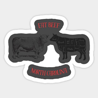 Eat Beef North carolina Sticker